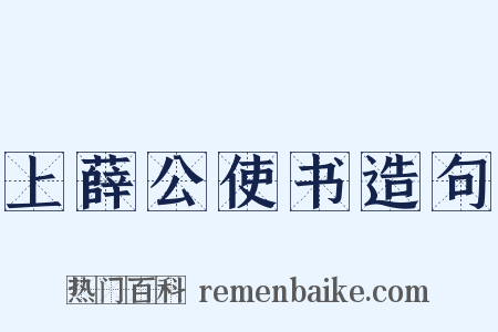 上薛公使书造句是什么意思的图片